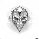diamond eye skull tattoo design idea