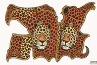 cheetah print shoulder armor  tattoo design idea
