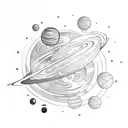 solar system tattoo design idea