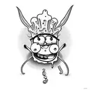 SpongeBob and devil tattoo design idea
