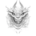 An open book with dark and twisted illustrations flowing out of its pages tattoo design idea