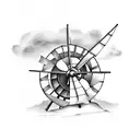 Don Quixote Windmill tattoo design idea