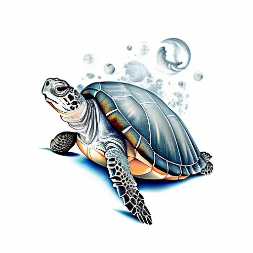 tortuga marina tattoo design idea