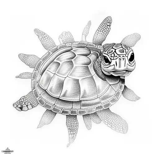 tortuga marina tattoo design idea