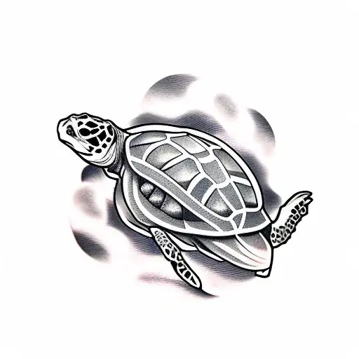 tortuga marina tattoo design idea