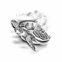 tortuga marina tattoo design idea