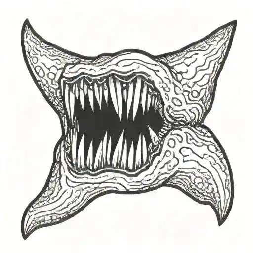 Megladon tooth tattoo design idea