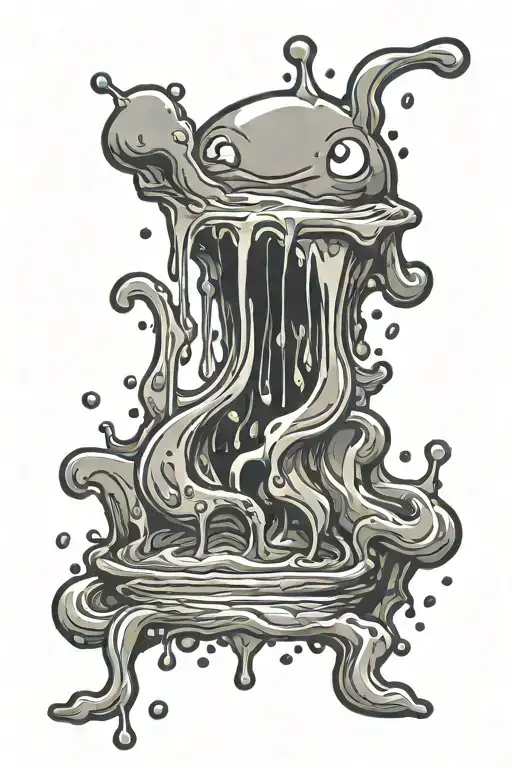 slime splat tattoo design idea
