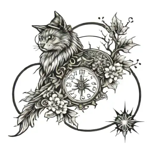 I want a tattoo that unites the concept of winter and summer solstice tattoo design idea