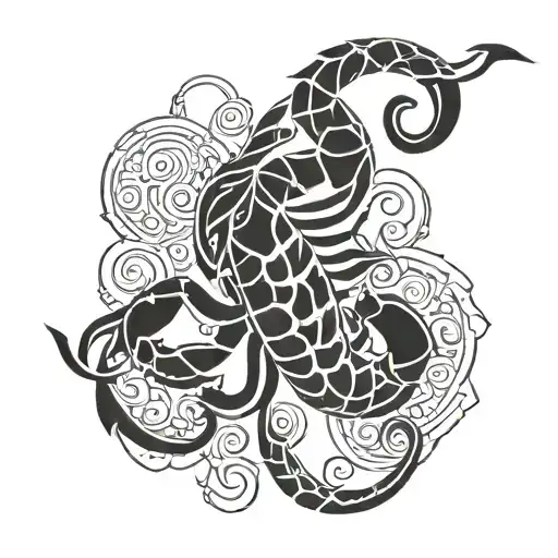 Polynesian Scorpion tattoo design idea