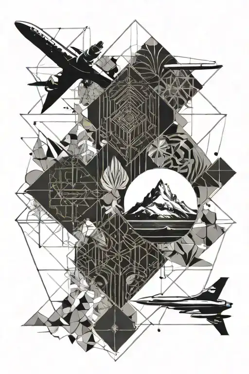 Travel and Gratitude  tattoo design idea