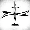infinity cross tattoo design idea