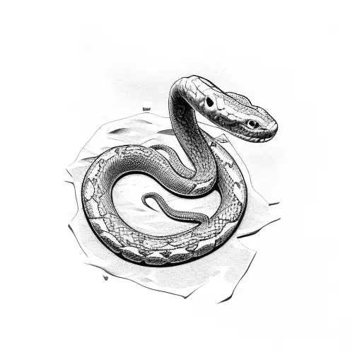 snake bite survived  tattoo design idea