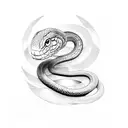 snake bite survived  tattoo design idea