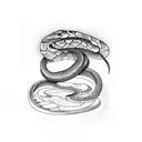 snake bite survived  tattoo design idea