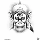 Hanuman with mahadev tattoo design idea
