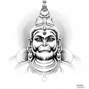 Hanuman with mahadev tattoo design idea