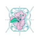 Hibiscus data hacker numbers matrix web strong timeless tattoo design idea