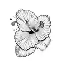 Hibiscus data hacker numbers matrix web strong timeless tattoo design idea