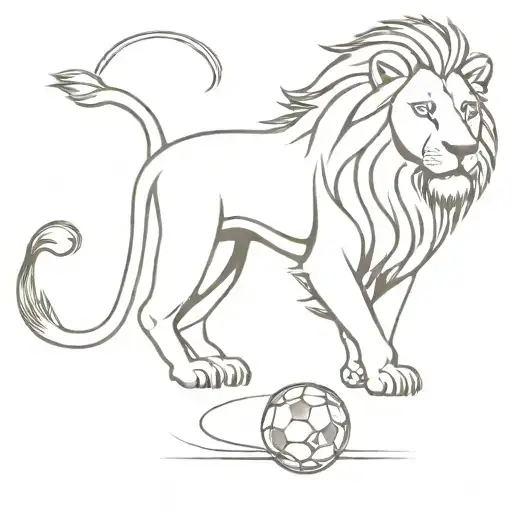 lion roaring football England euro cup  tattoo design idea