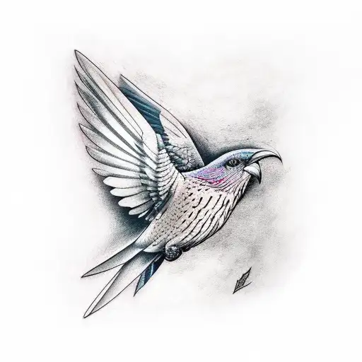 kea bird tattoo design idea