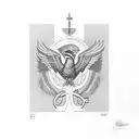kea bird nz flag tattoo design idea