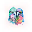 kea bird tattoo design idea