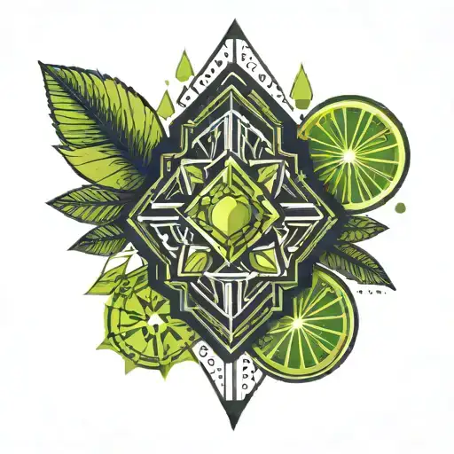tequila lime salt tattoo design idea
