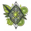 tequila lime salt tattoo design idea