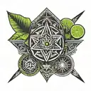 tequila lime salt tattoo design idea