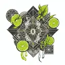tequila lime salt tattoo design idea