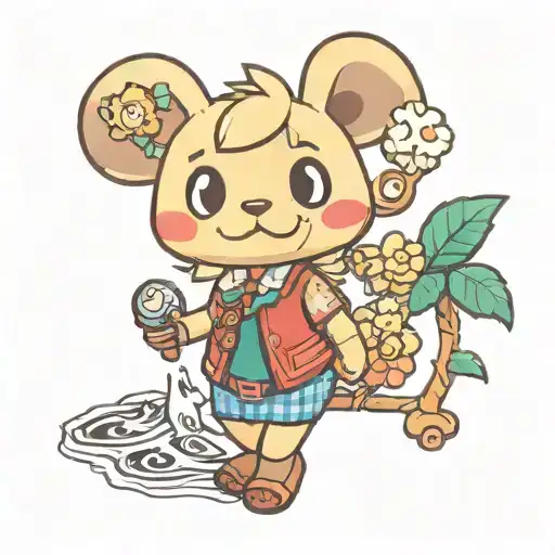 animal crossing fourmillier  tattoo design idea