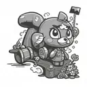 animal crossing tattoo design idea