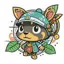 animal crossing finish line tattoo design idea