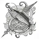 fishing hook tattoo design idea