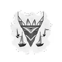 burning boats tattoo design idea