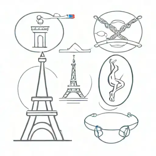 Paris Tokyo Beijing Olympic logos intertwined tattoo design idea