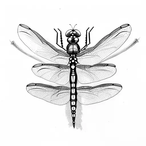 dragonfly stick and poke tattoo simple tattoo design idea