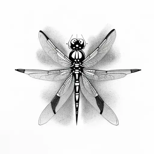 dragonfly stick and poke tattoo simple tattoo design idea