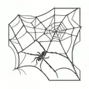 black widow spider and web tattoo design idea