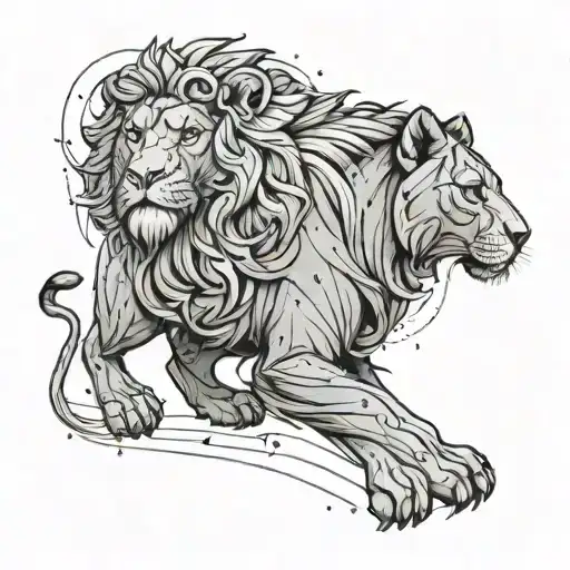 Leo constellation and the name Jacopo tattoo design idea