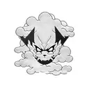 akatsuki Clouds in black Background  tattoo design idea