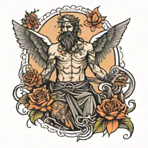 god got my back tattoo design idea