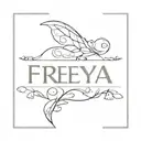scroll with name "Freya" inside tattoo design idea