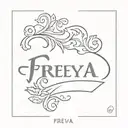 scroll with name "Freya" inside tattoo design idea