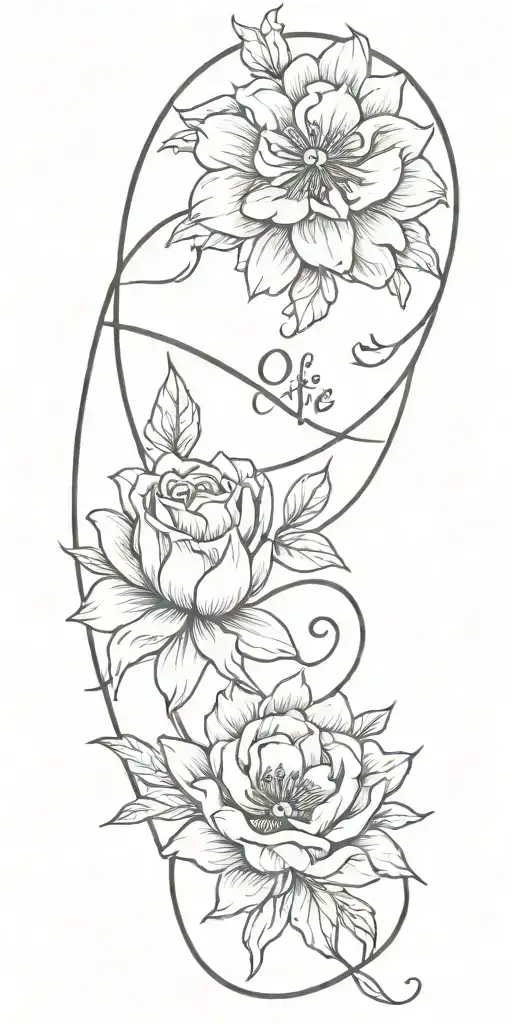 mother day one" written "my life tattoo design idea
