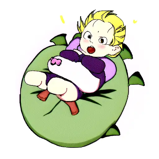 dragon from  dragonball z  protecting baby hippo tattoo design idea