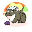 dragon  protecting baby hippo tattoo design idea