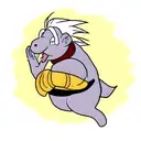 dragon from  dragonball z  protecting baby hippo tattoo design idea