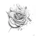 flowers growing from spine tattoo design idea
